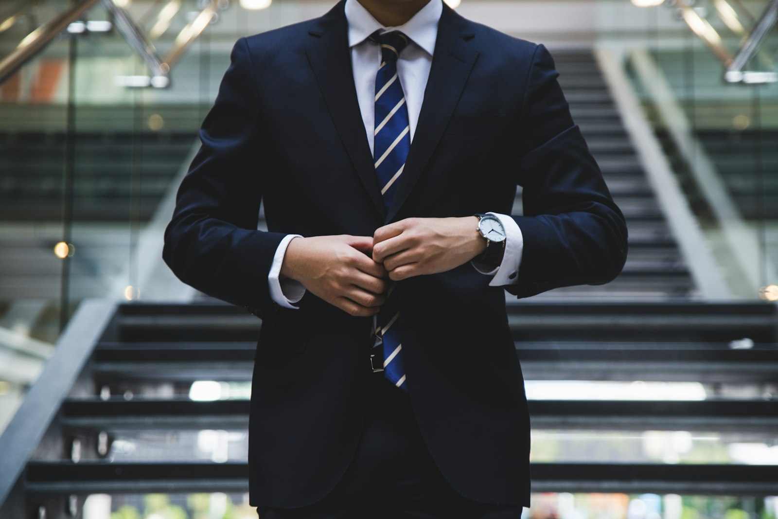 A professional reviewing business documents