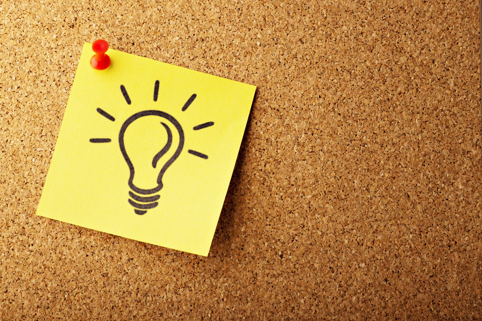 Sticky notes planning a project concept