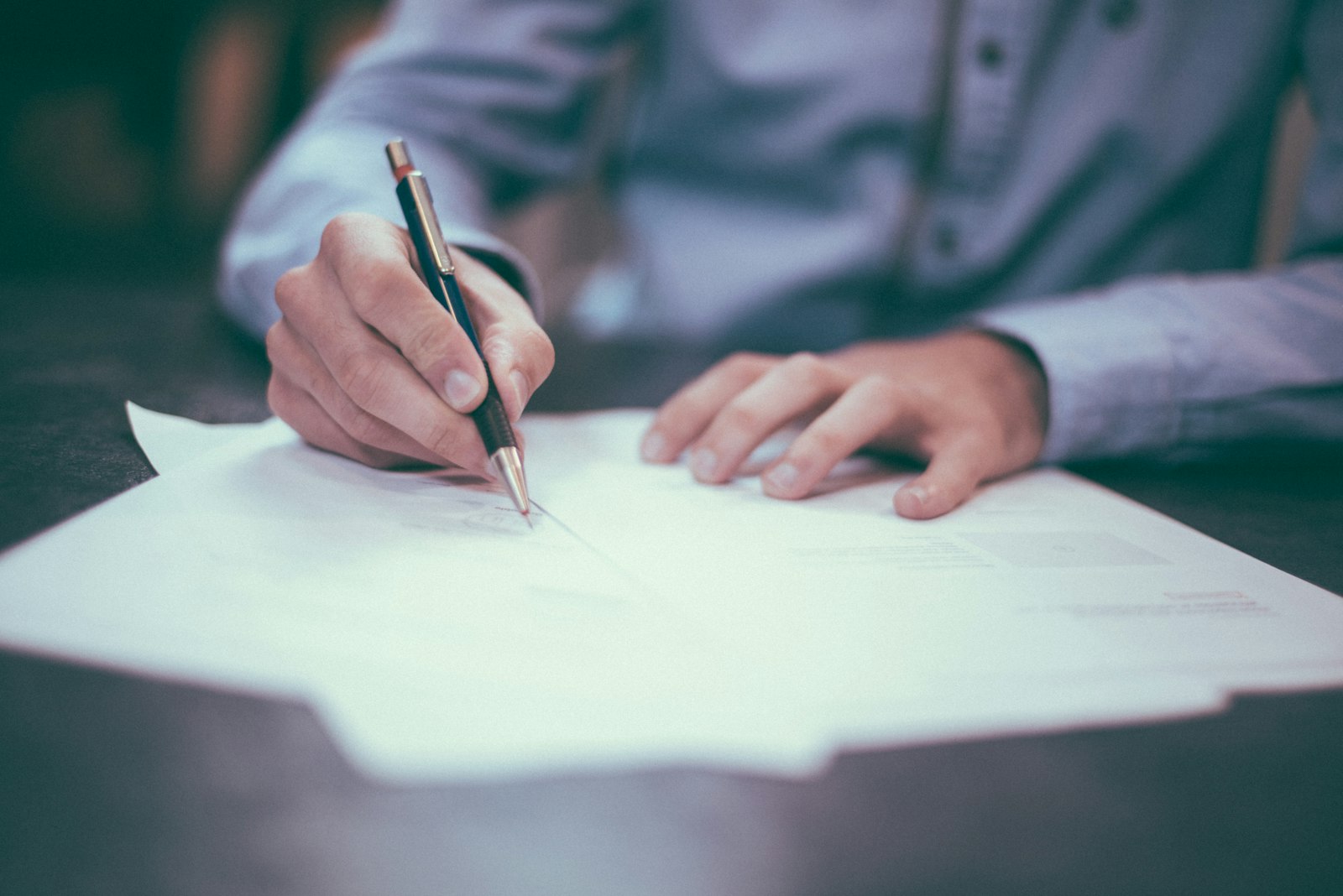 Signing off a written proposal document