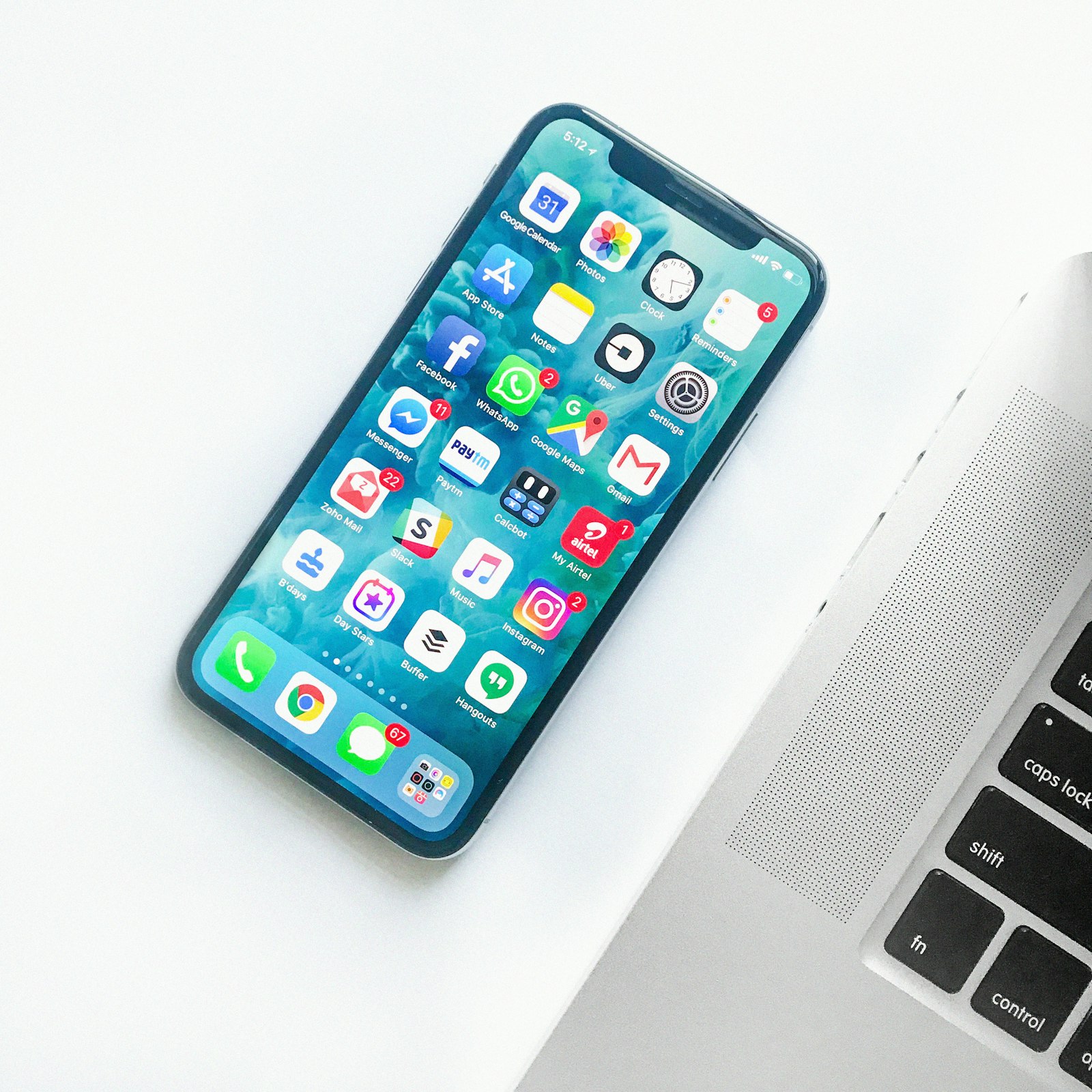 A smartphone showing social media apps